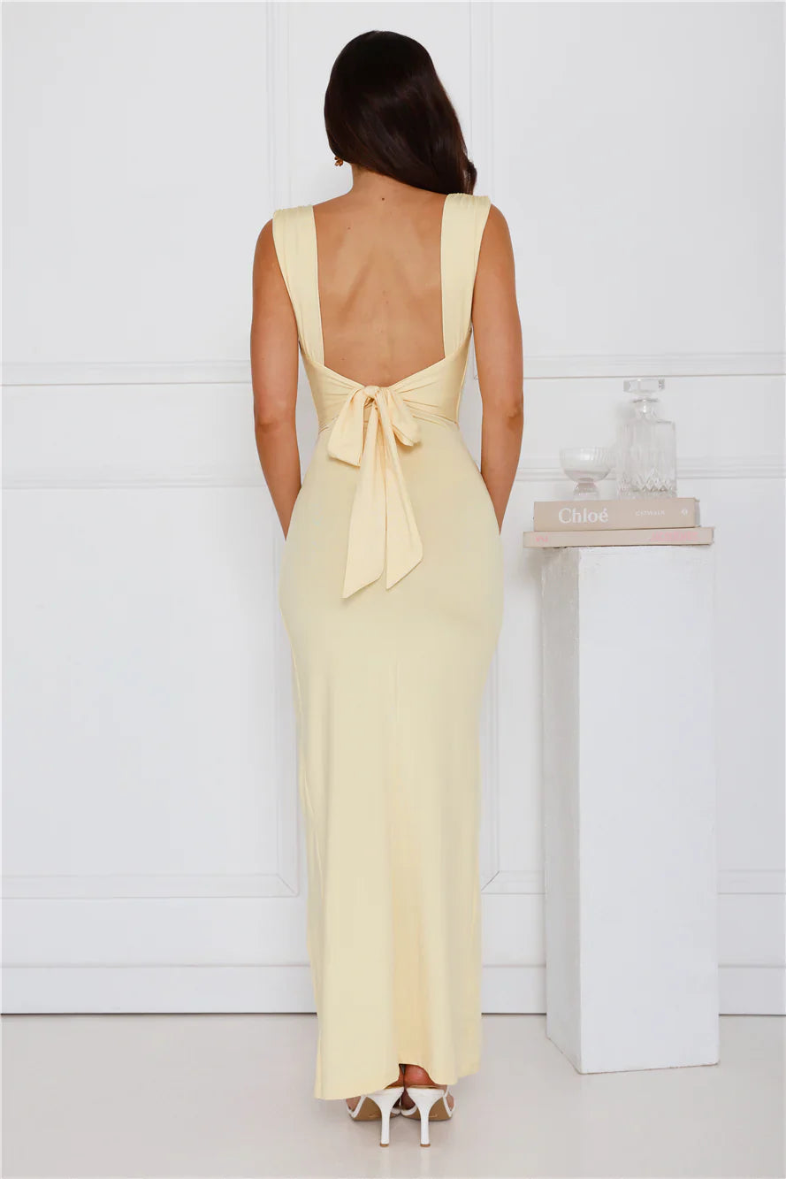 Slim Sleeveless Slit Maxi Dress