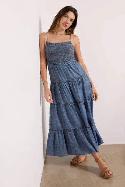 Washedchambray Maxi Dress