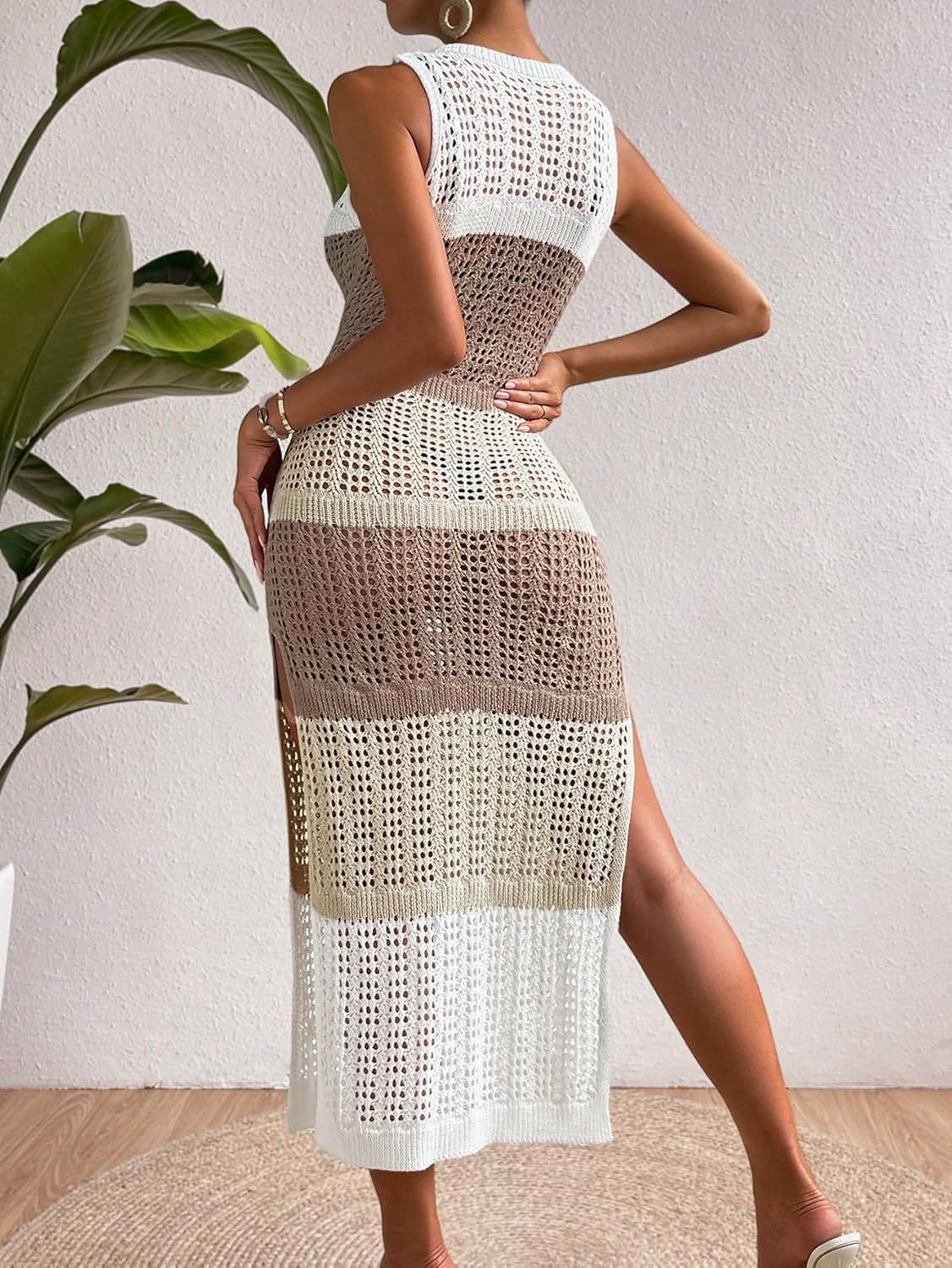 Maxi Crochet Dress With Side Split