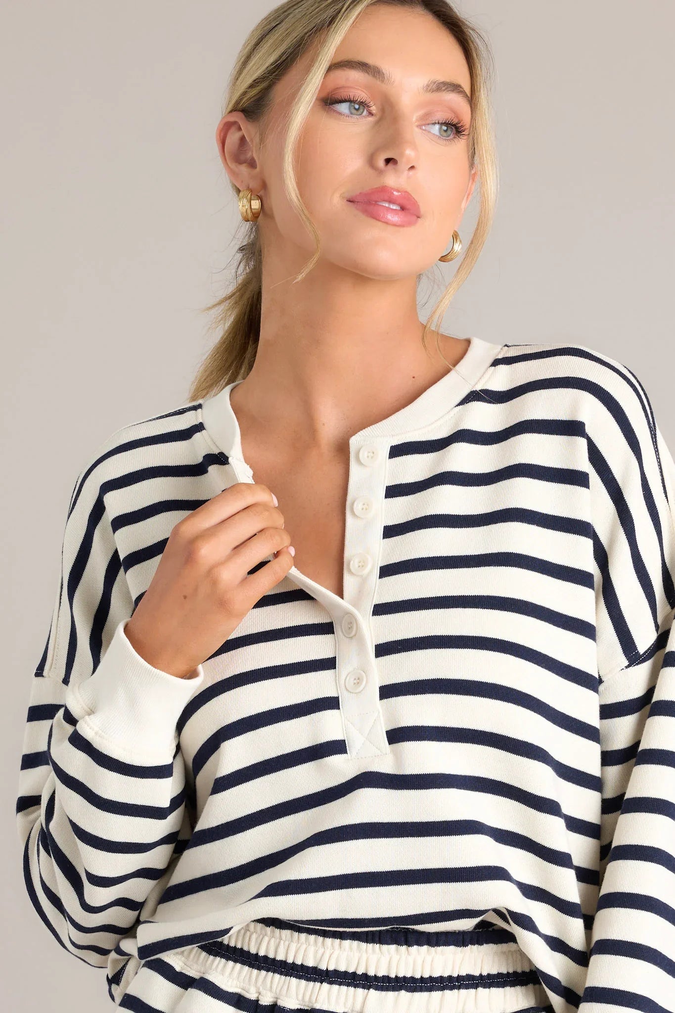 Maritime Muse Navy Stripe Pullover and Shorts