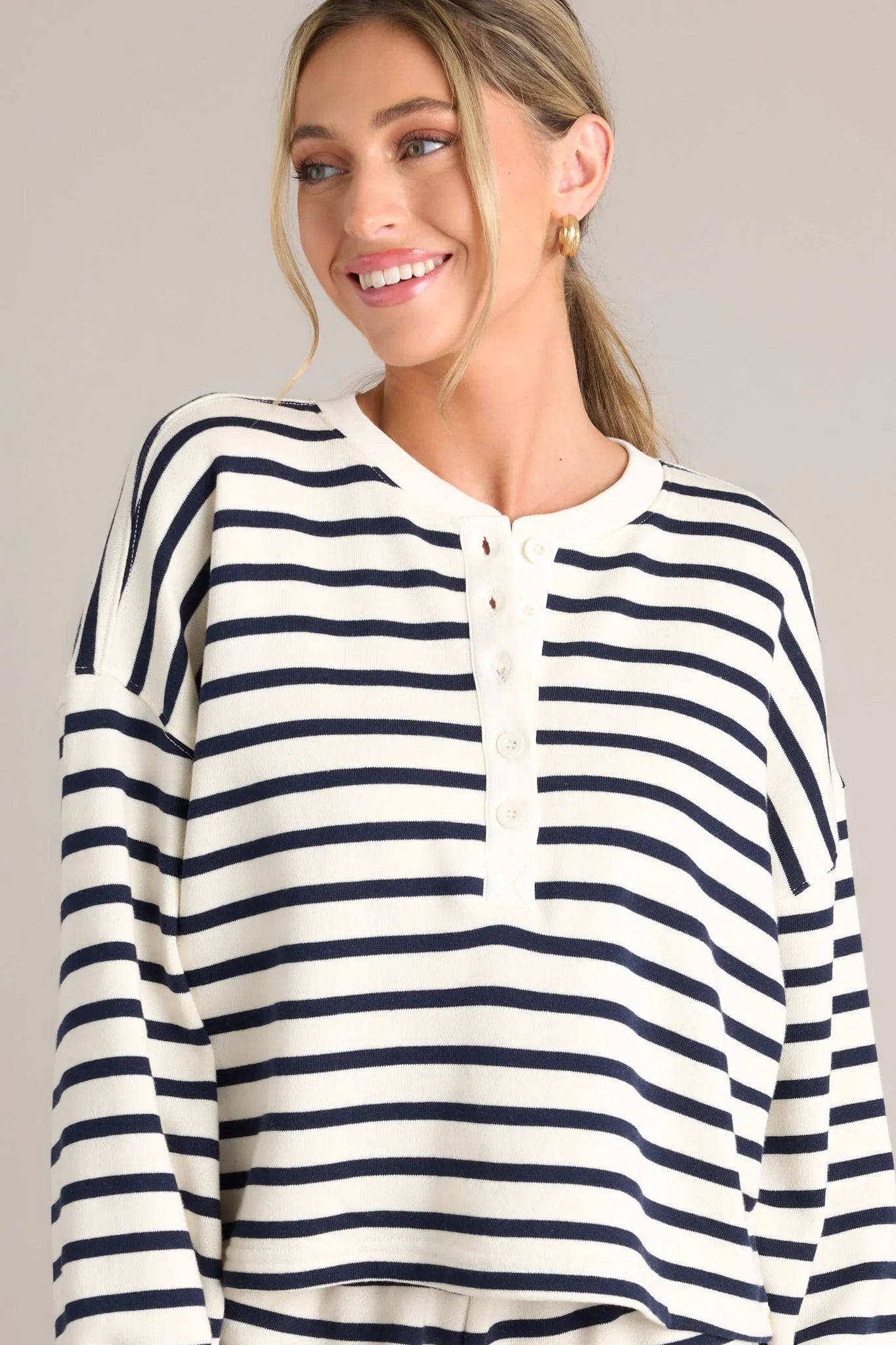 Maritime Muse Navy Stripe Pullover and Shorts