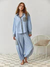 Plaid Pijama Set With Buttoned Shirt