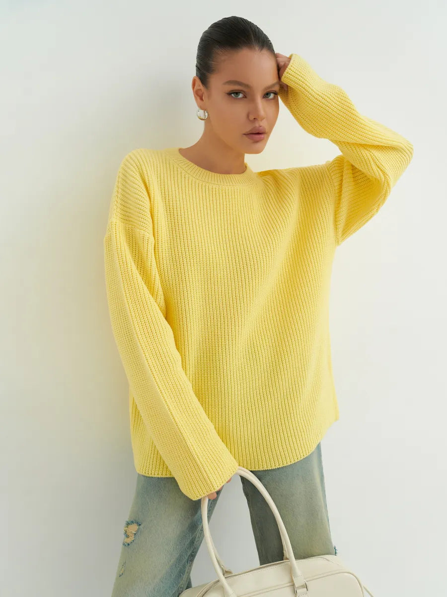 Loose Knitted Striped Sweater