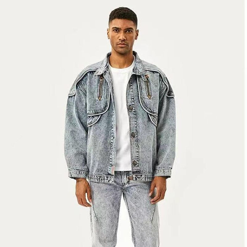 Blue denim jackets for men