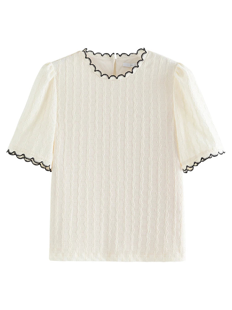 Thin Knitted Sleeveless White Top