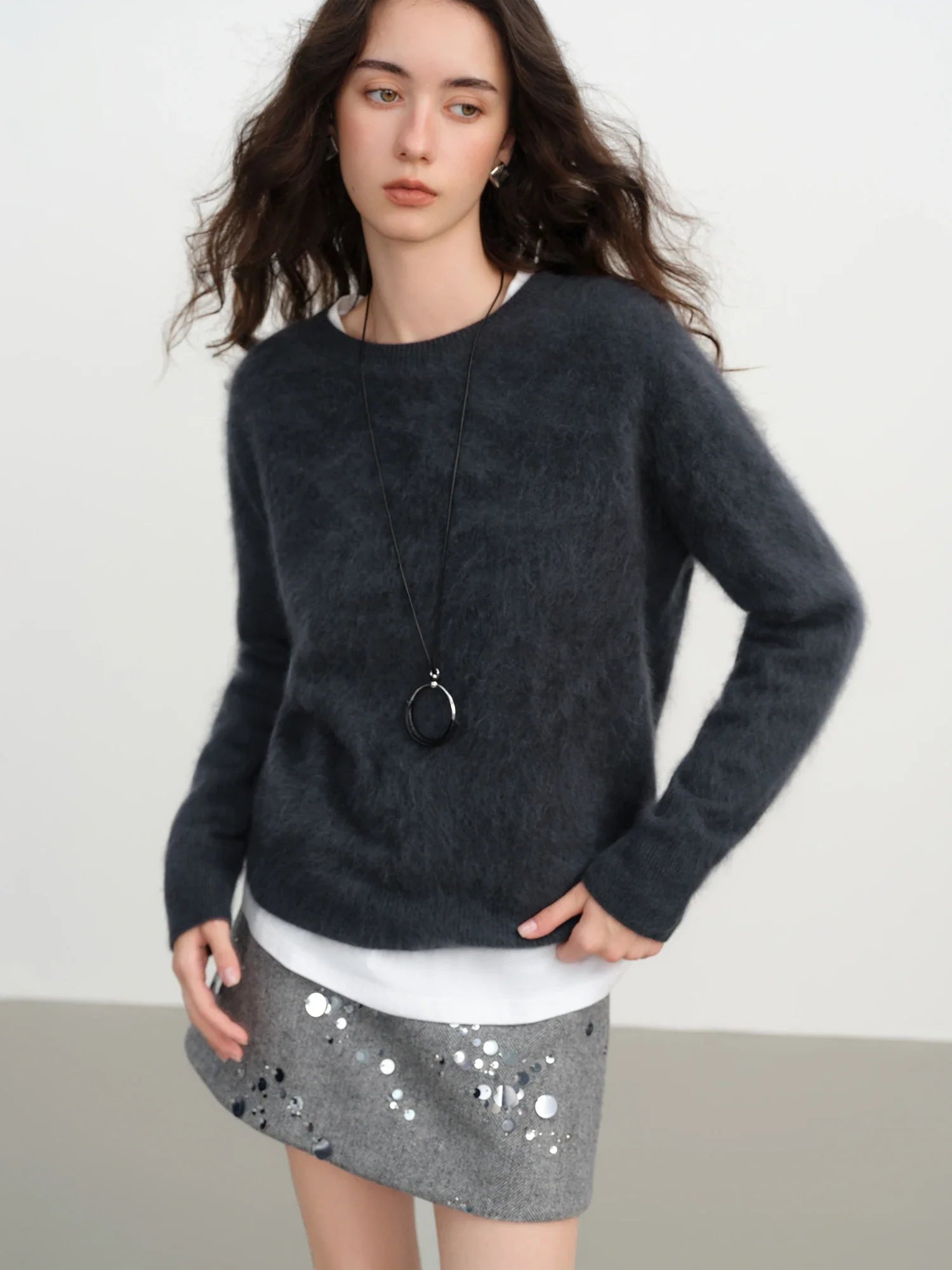 Wool Blend Cashmere  Pullover