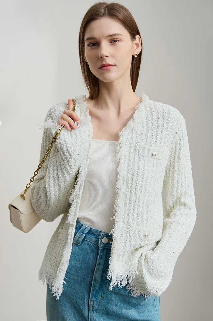 Minimalist Tassel Cardigan
