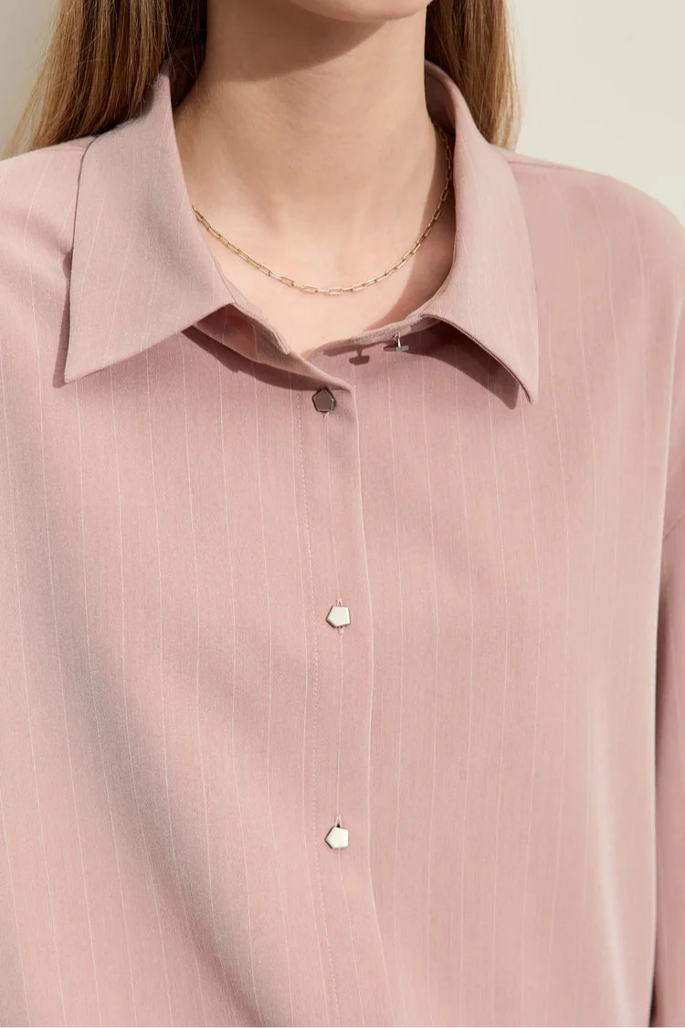 Loose Long Sleeve Striped Shirt