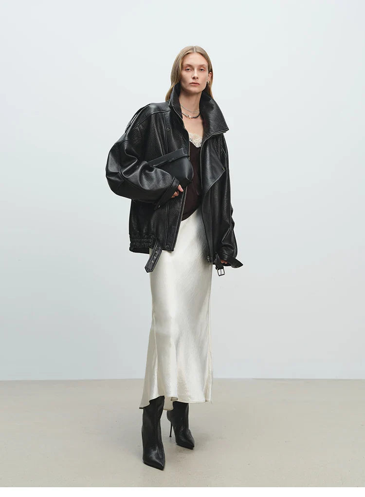 Soft Oversized Leather Jacket