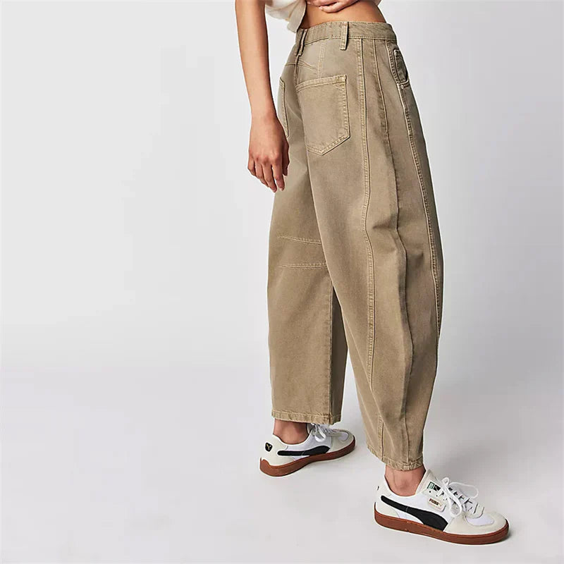 Mid-Rise Barrel Jeans