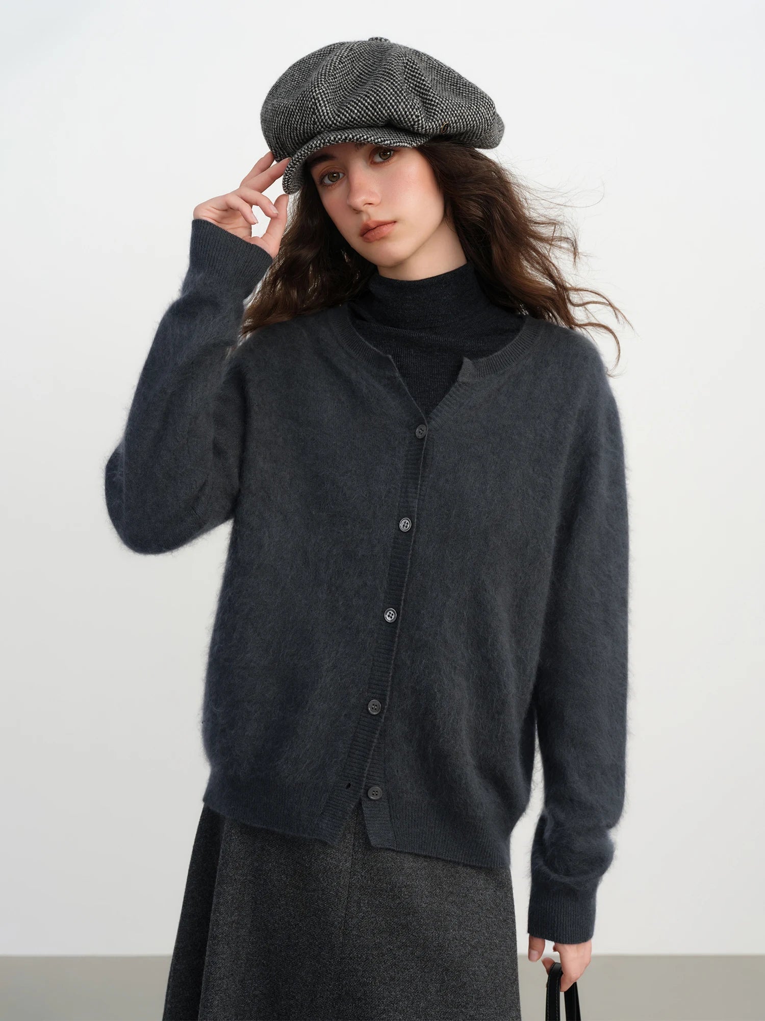 Wool Blend Knitted Cardigan