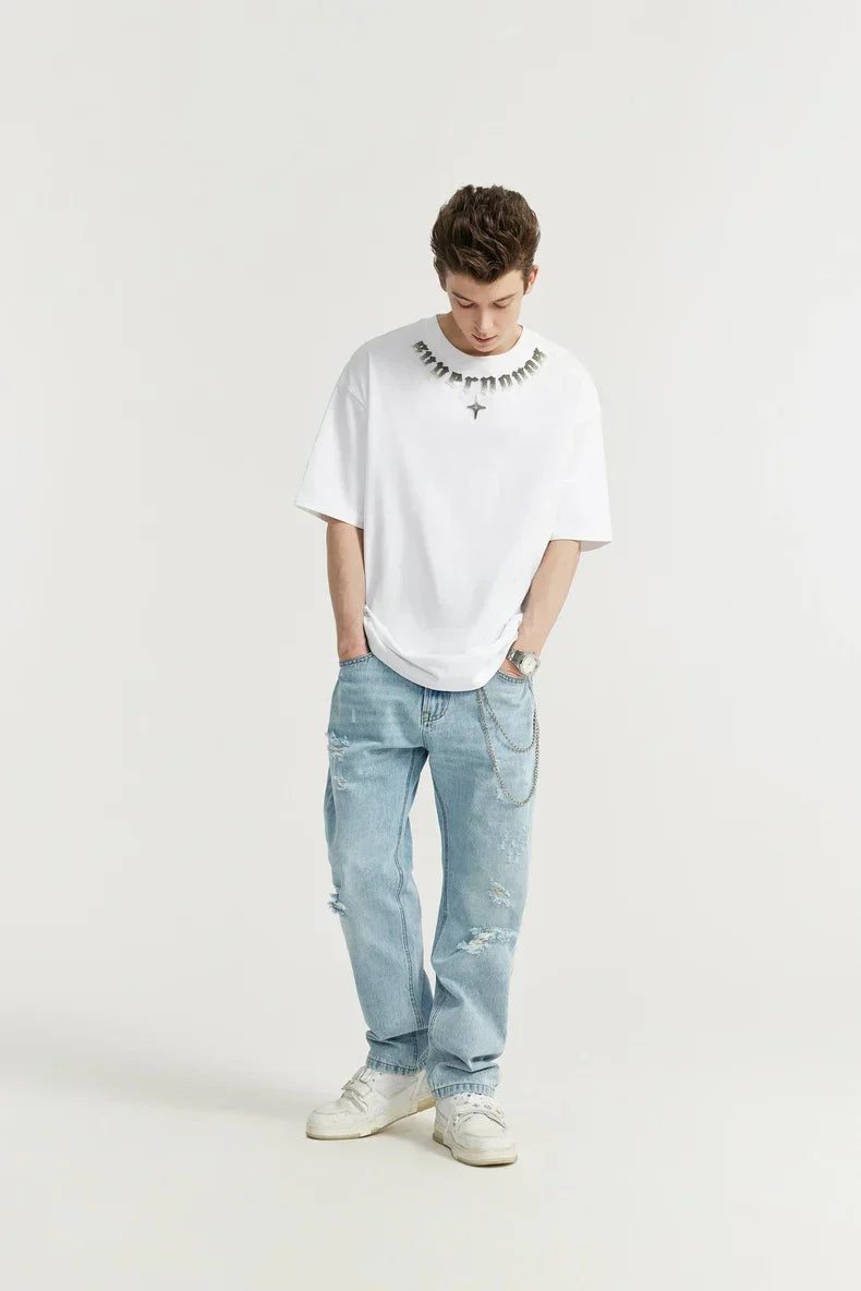 Chenille Embroidery Oversized T-shirt