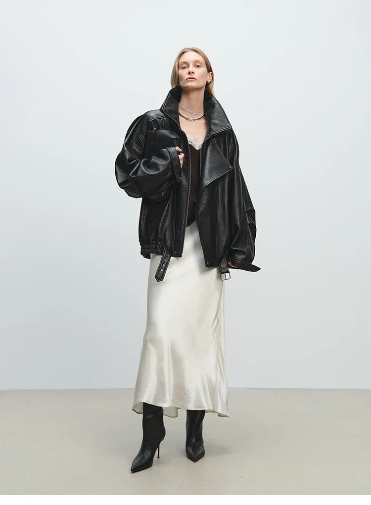 Soft Oversized Leather Jacket
