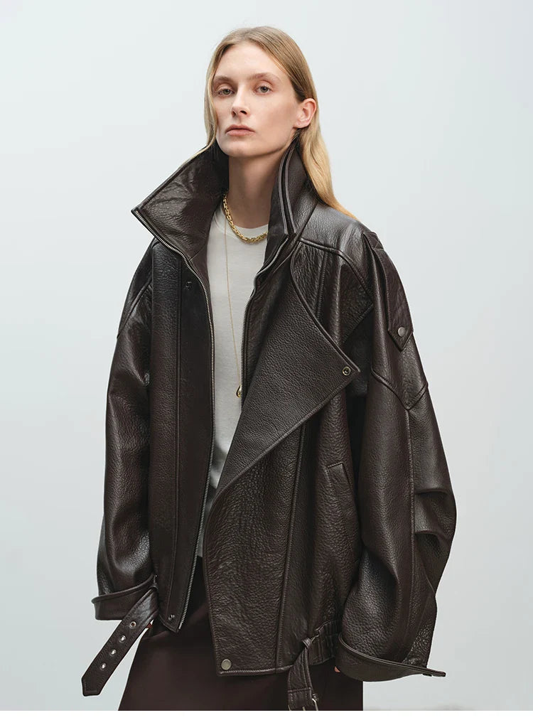 Soft Oversized Leather Jacket