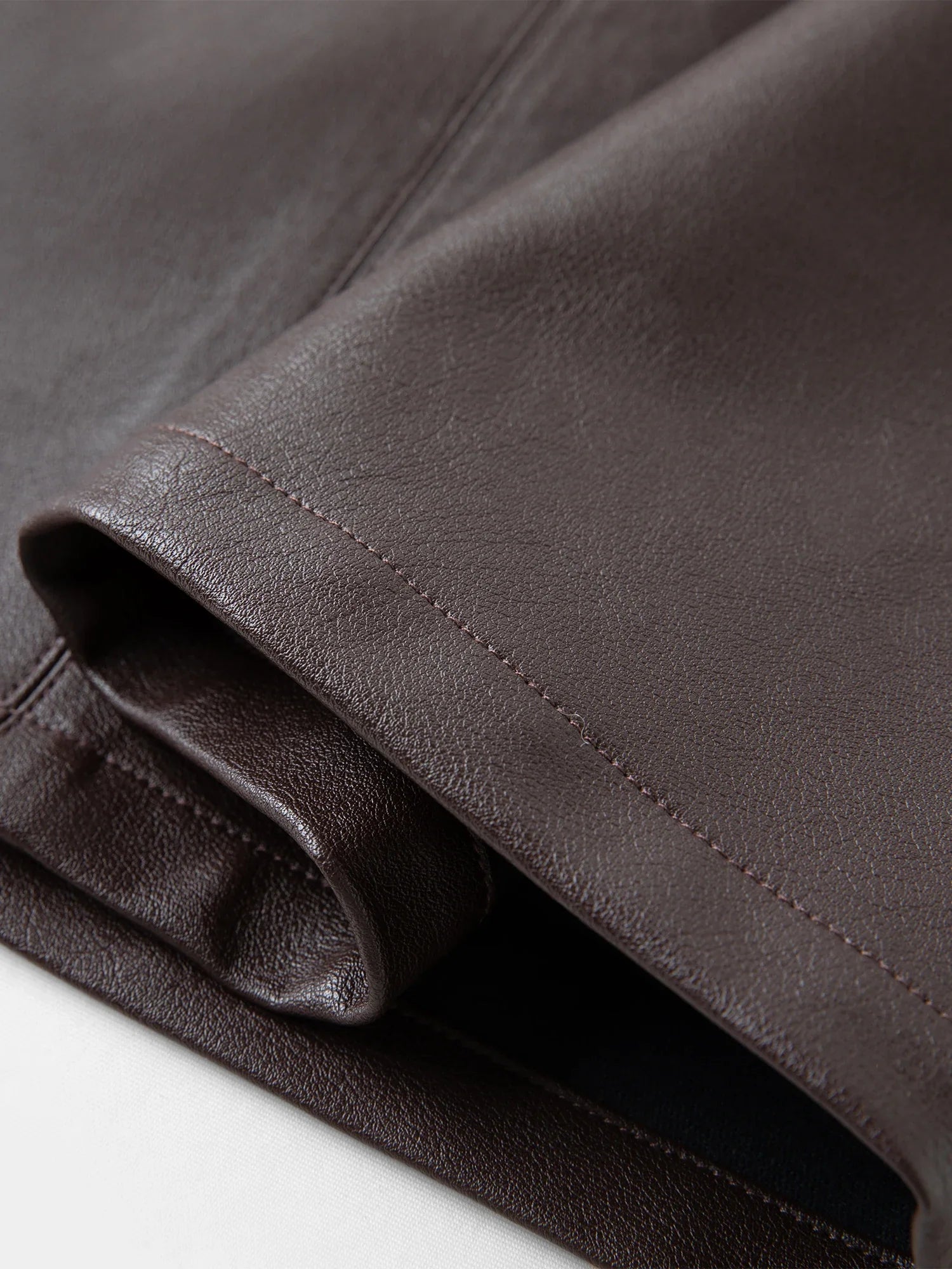 Short Leather Skirt With Belt