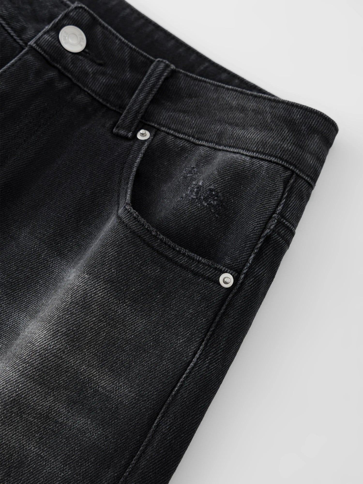 Retro Wide-leg Black Jeans