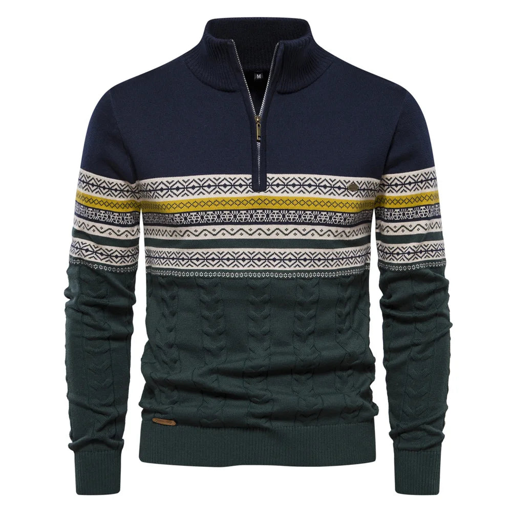 Men's sweater with round neck