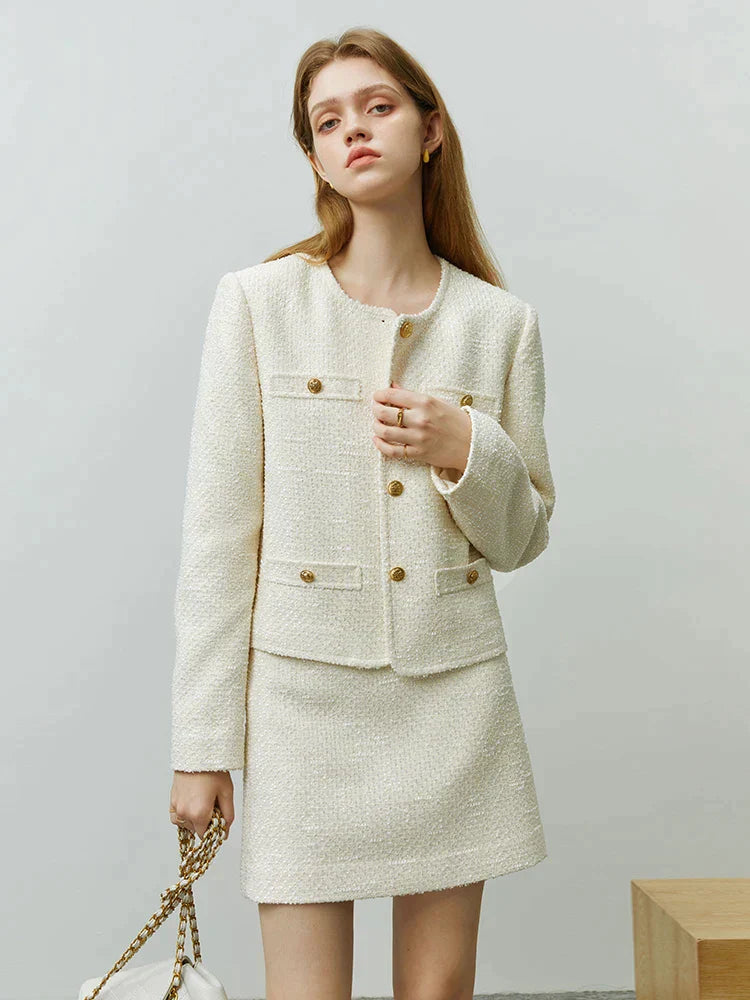 Luxury blazer and skirt set