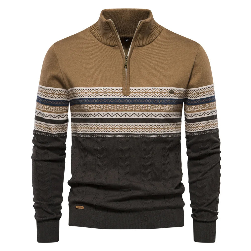 Men's sweater with round neck