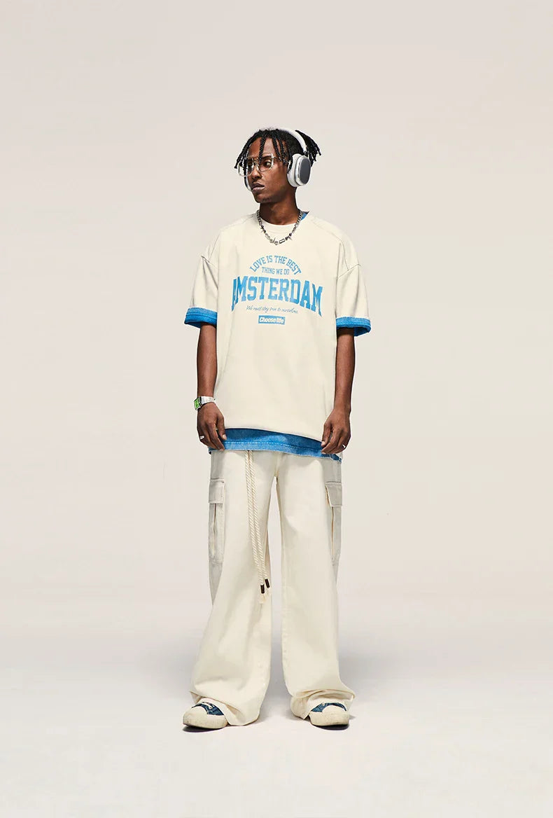 Faux Suede Oversized T-Shirt