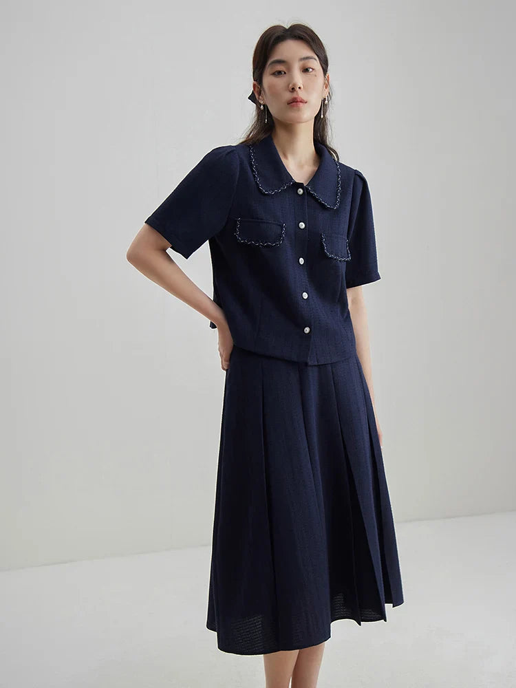 Elegant Classic Top and Skirt Set