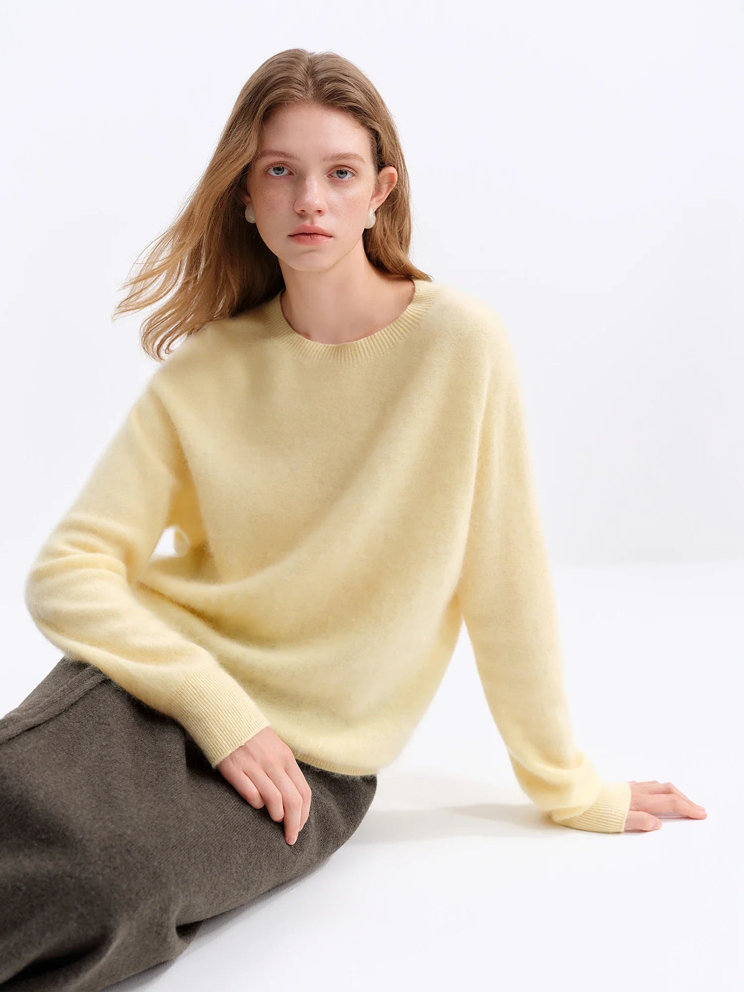 Wool Blend Cashmere  Pullover
