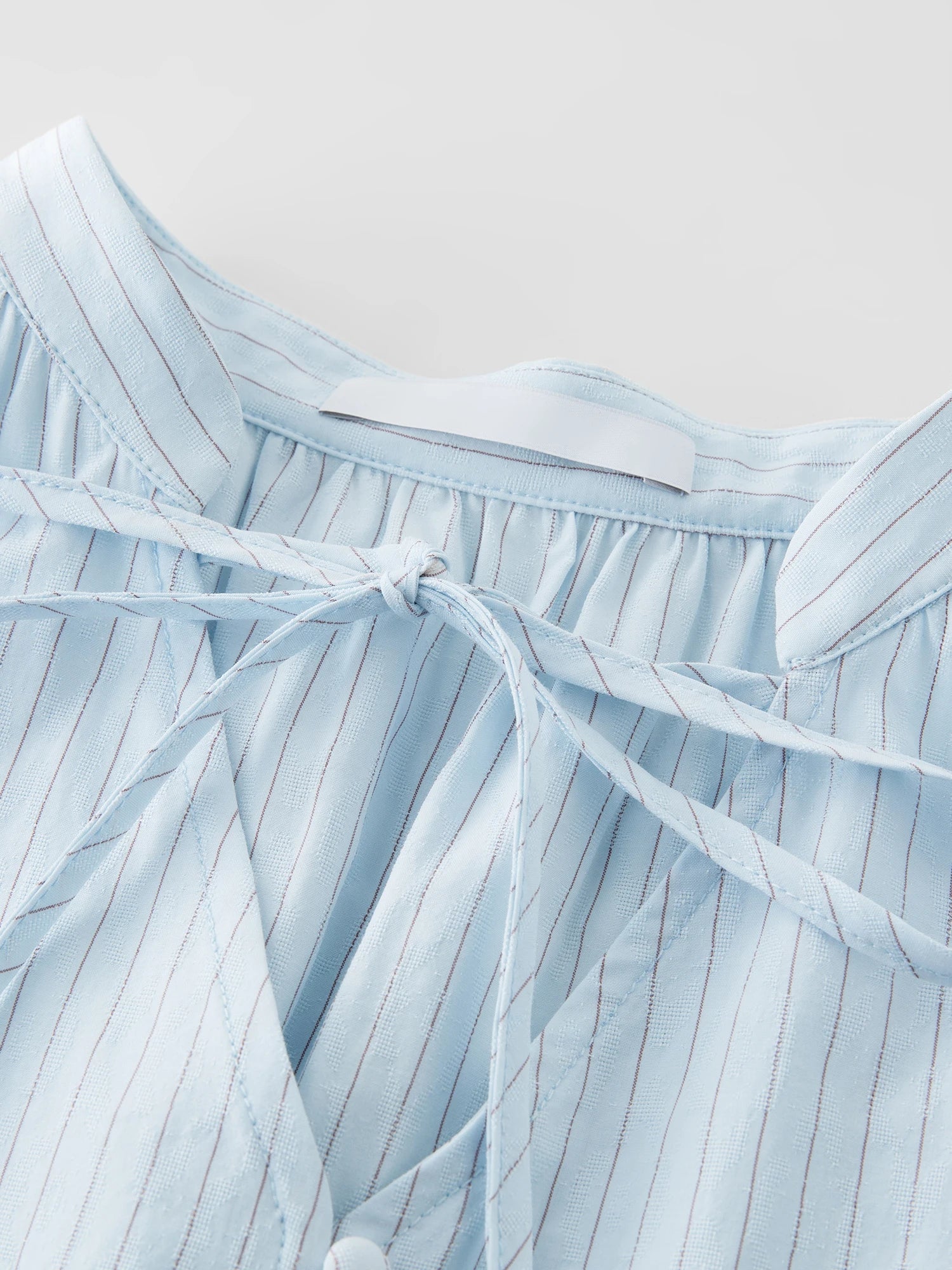 Tailored Stripe Light blue Shirt & Midi Skirt