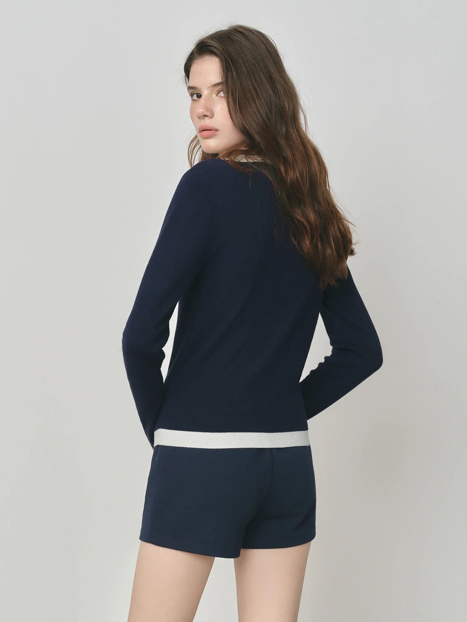 Knitted Two Color Sweater