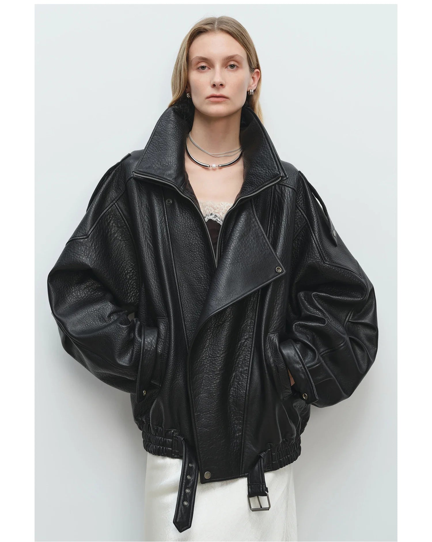 Soft Oversized Leather Jacket