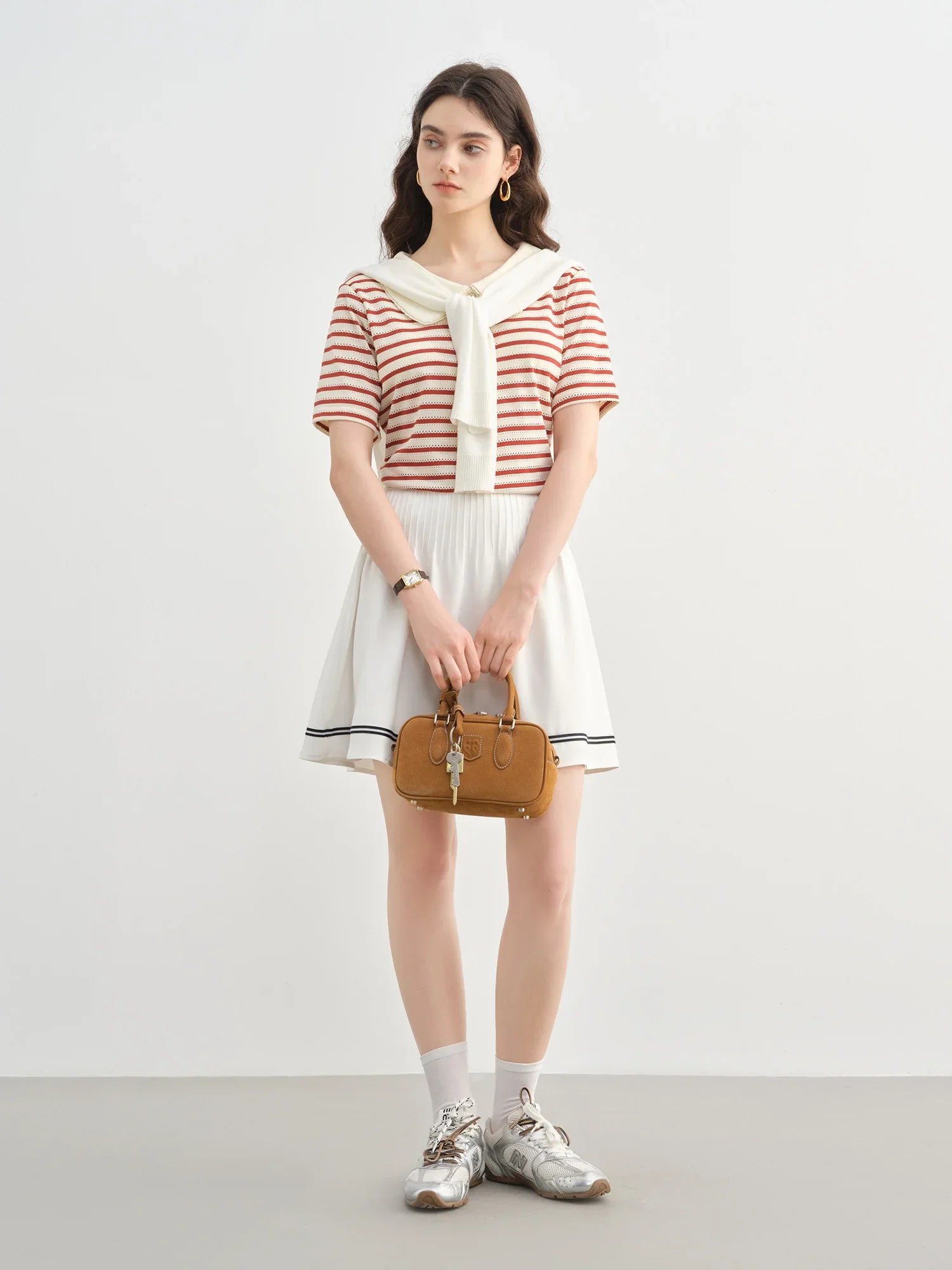 Striped Short-sleeved Polo T-shirt