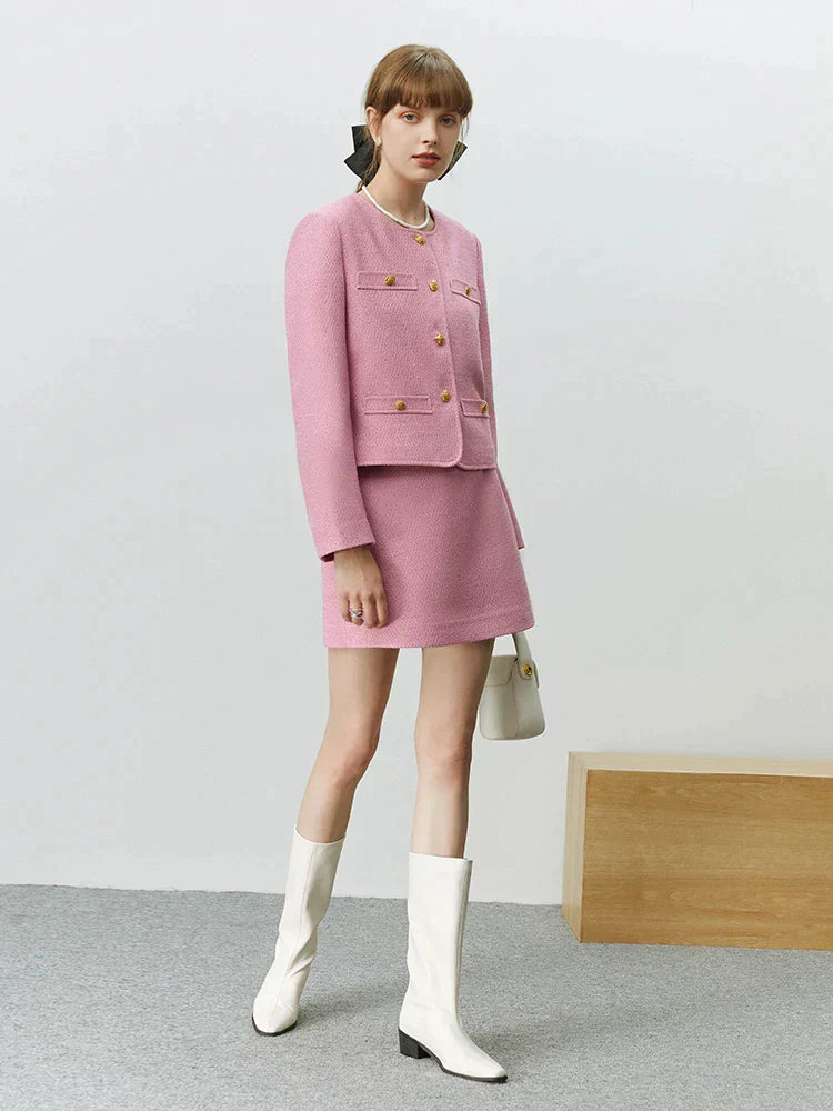 Luxury blazer and skirt set