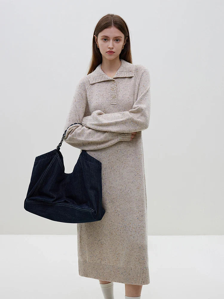 Woolen Long Sweater Dress