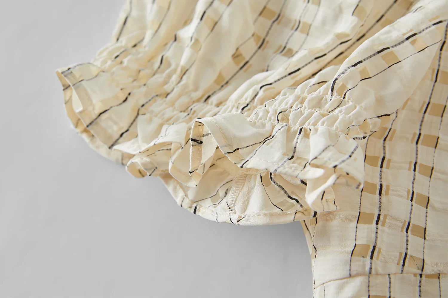 Texture French Fashion Beige Top and Skirt