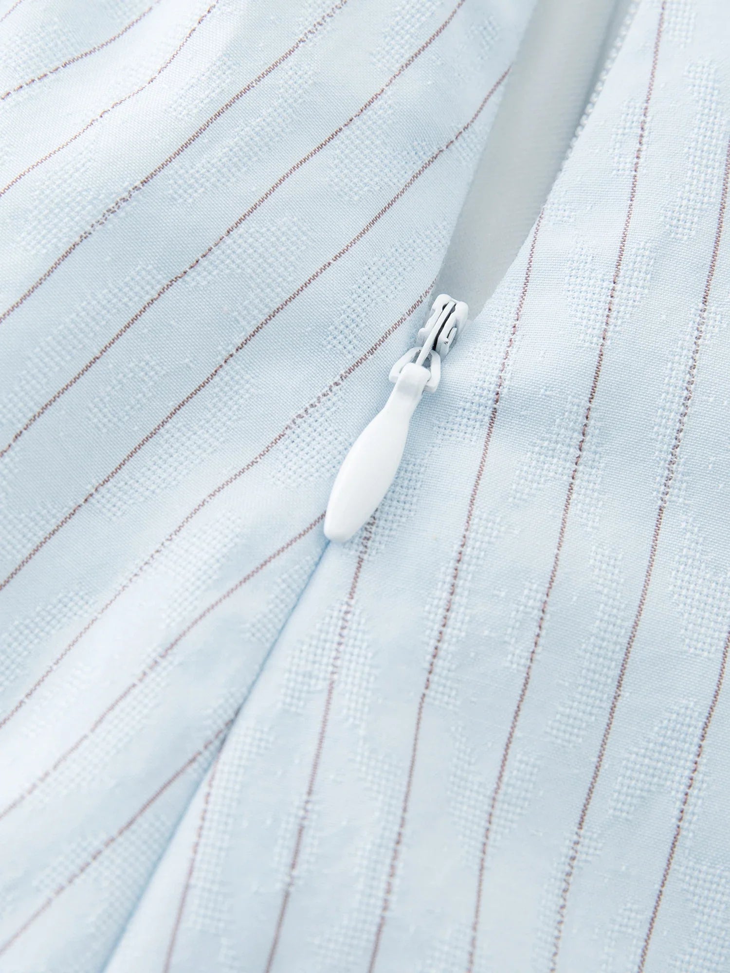 Tailored Stripe Light blue Shirt & Midi Skirt