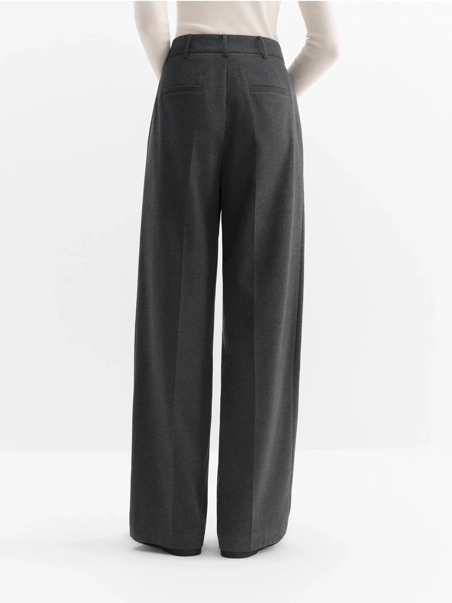 Classic High-Waisted Straight Leg Pants