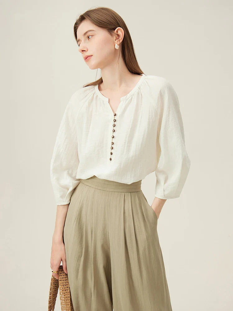 Linen Loose Beige Shirt