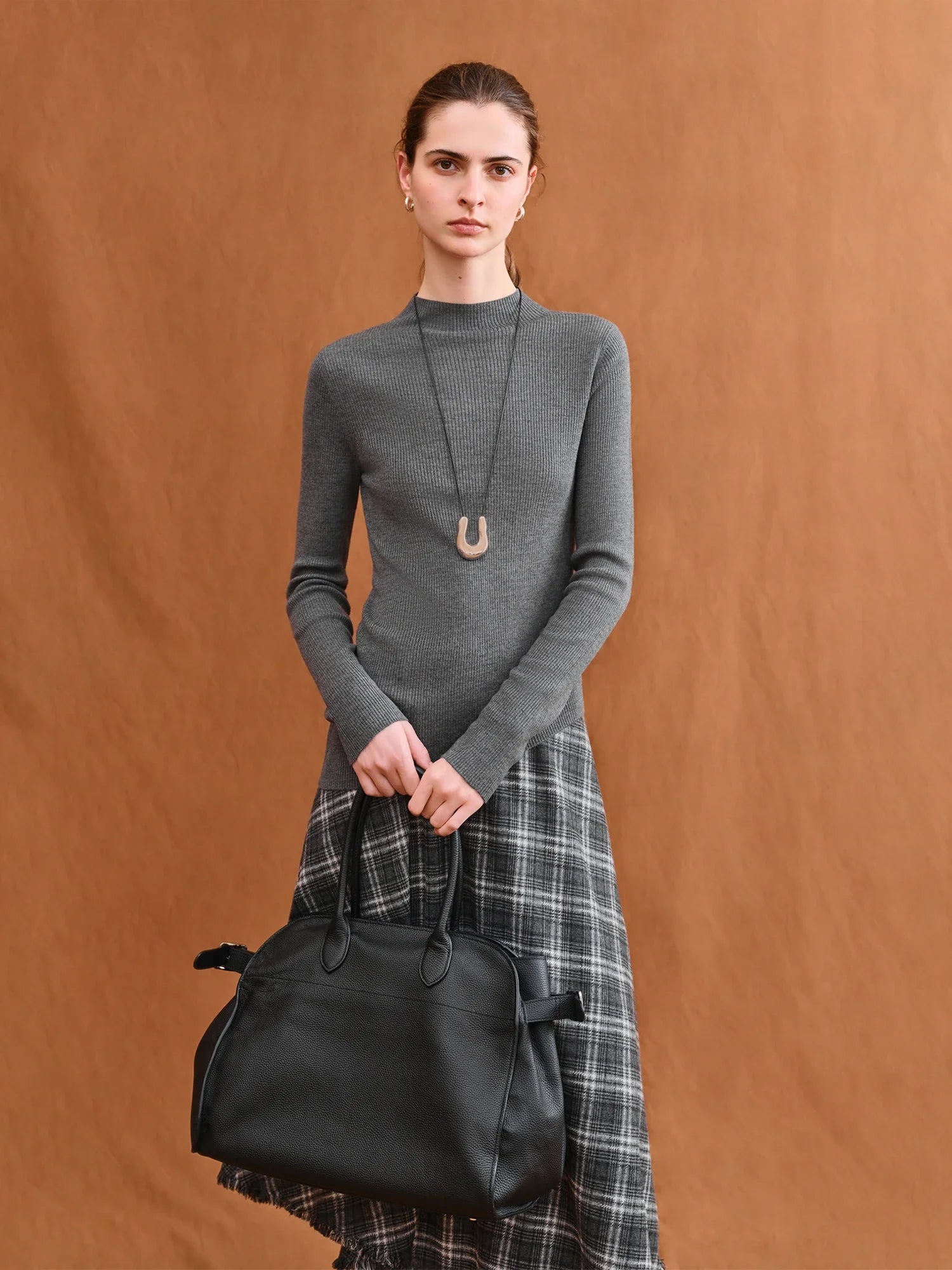 Asymmetric Knit Wool Sweater