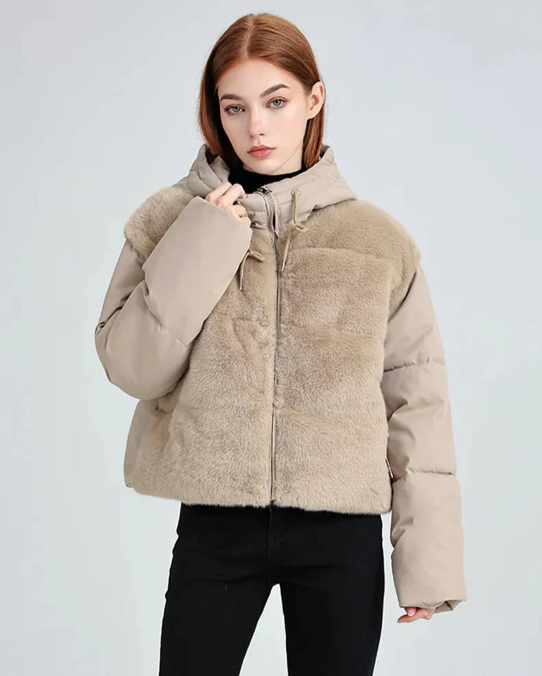Splicing Fur Jacket