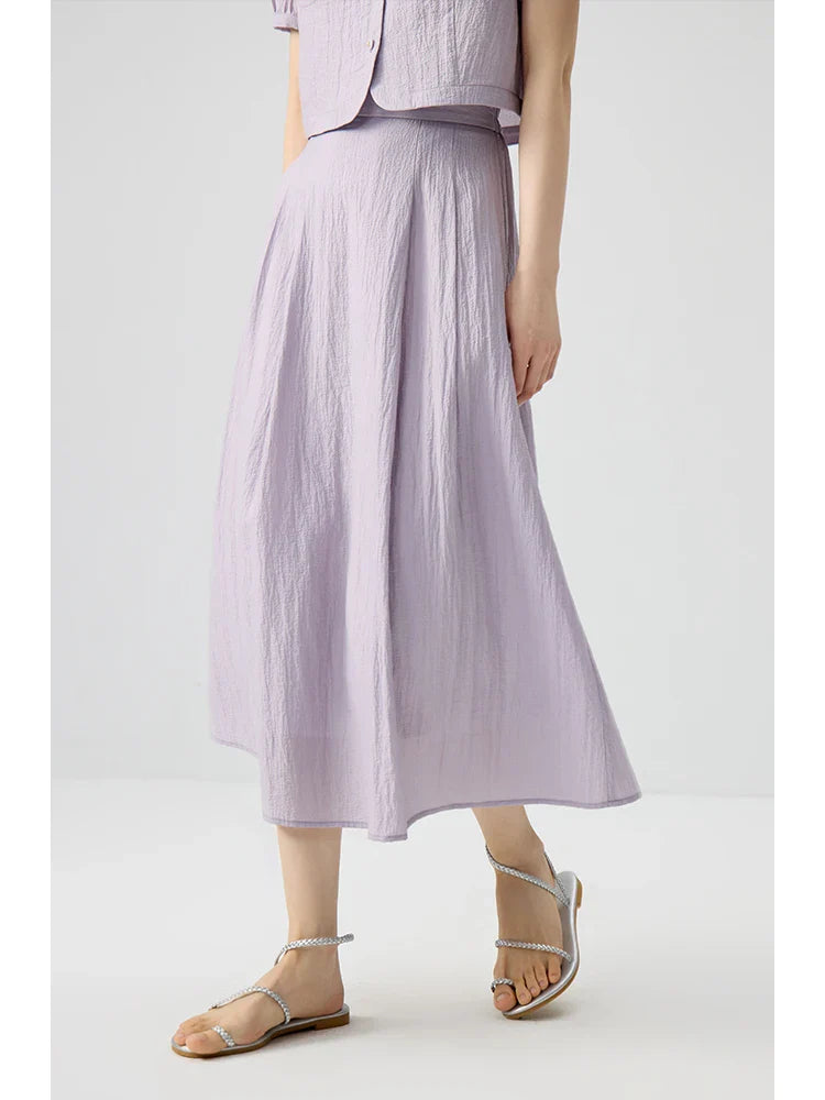 Casual Soft Loose Top and Skirt Set