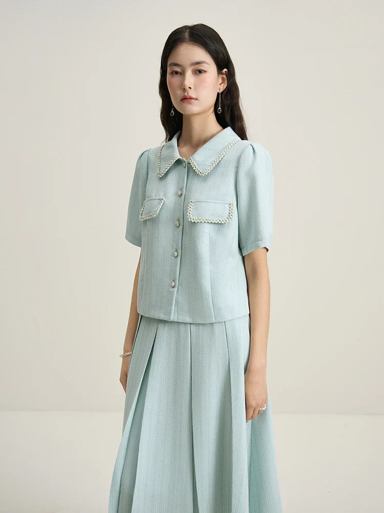 Elegant Classic Top and Skirt Set