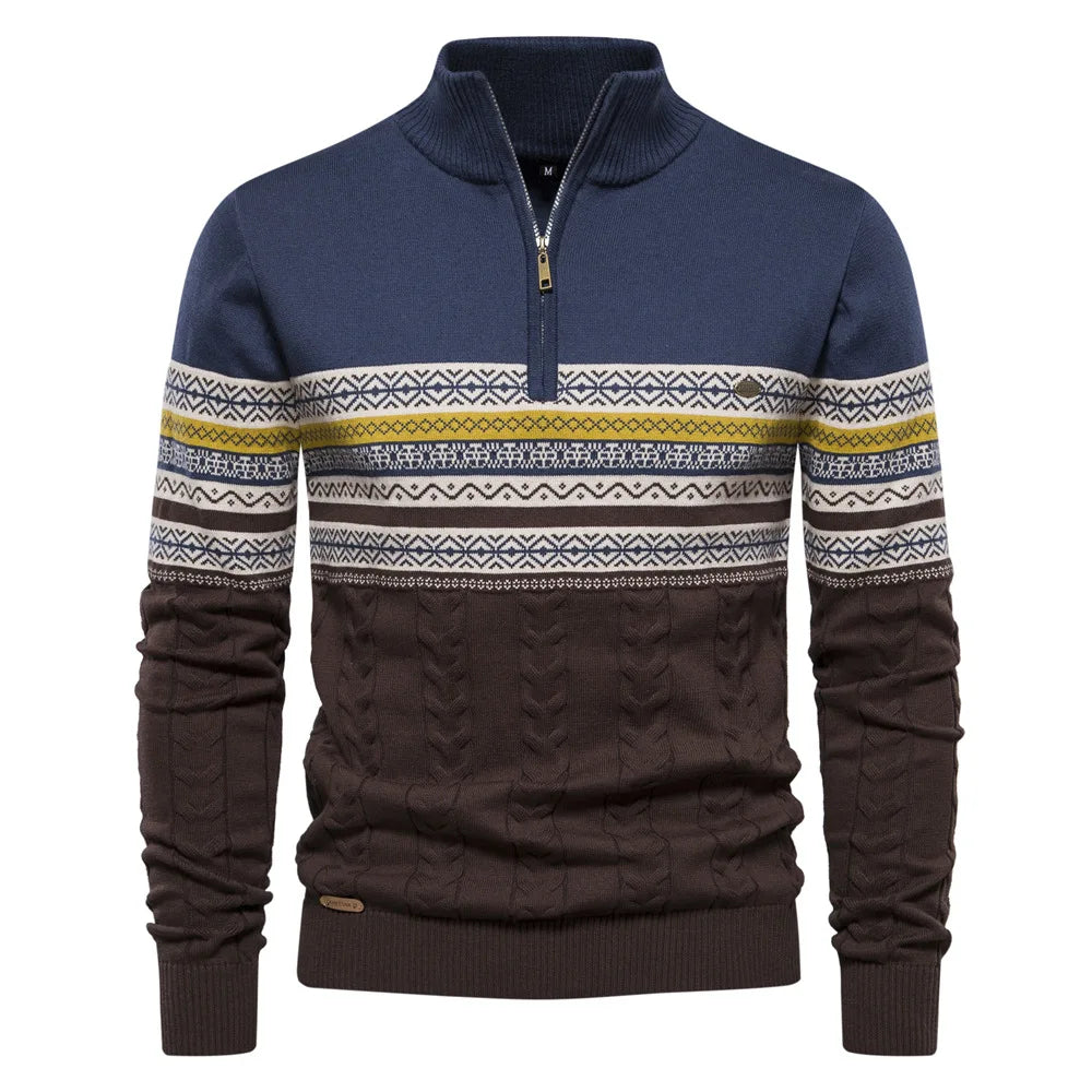 Men's sweater with round neck