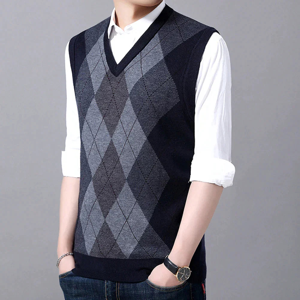 Knitted striped cardigan