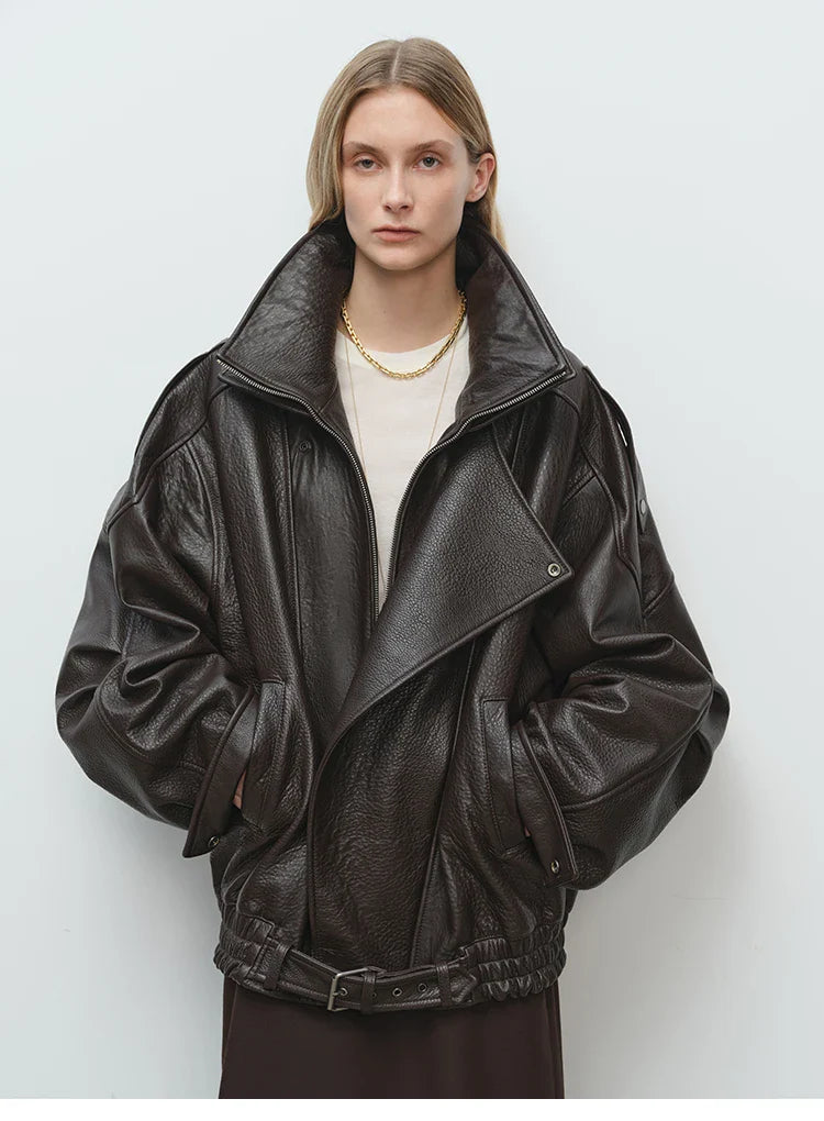 Soft Oversized Leather Jacket