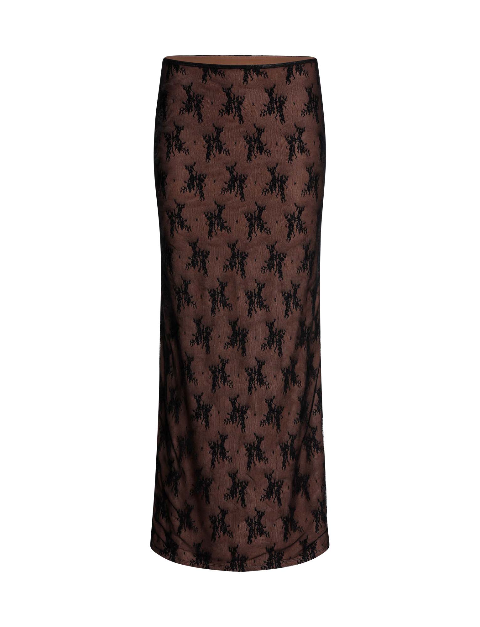 Elegant translucent top with skirt