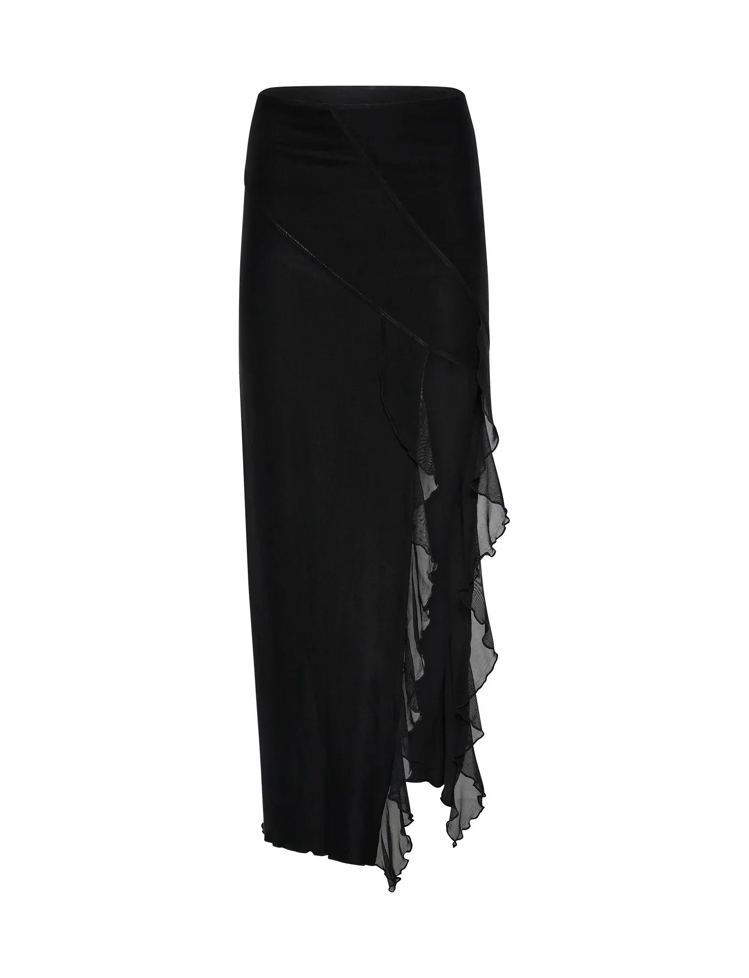 Casual black crop top with skirt