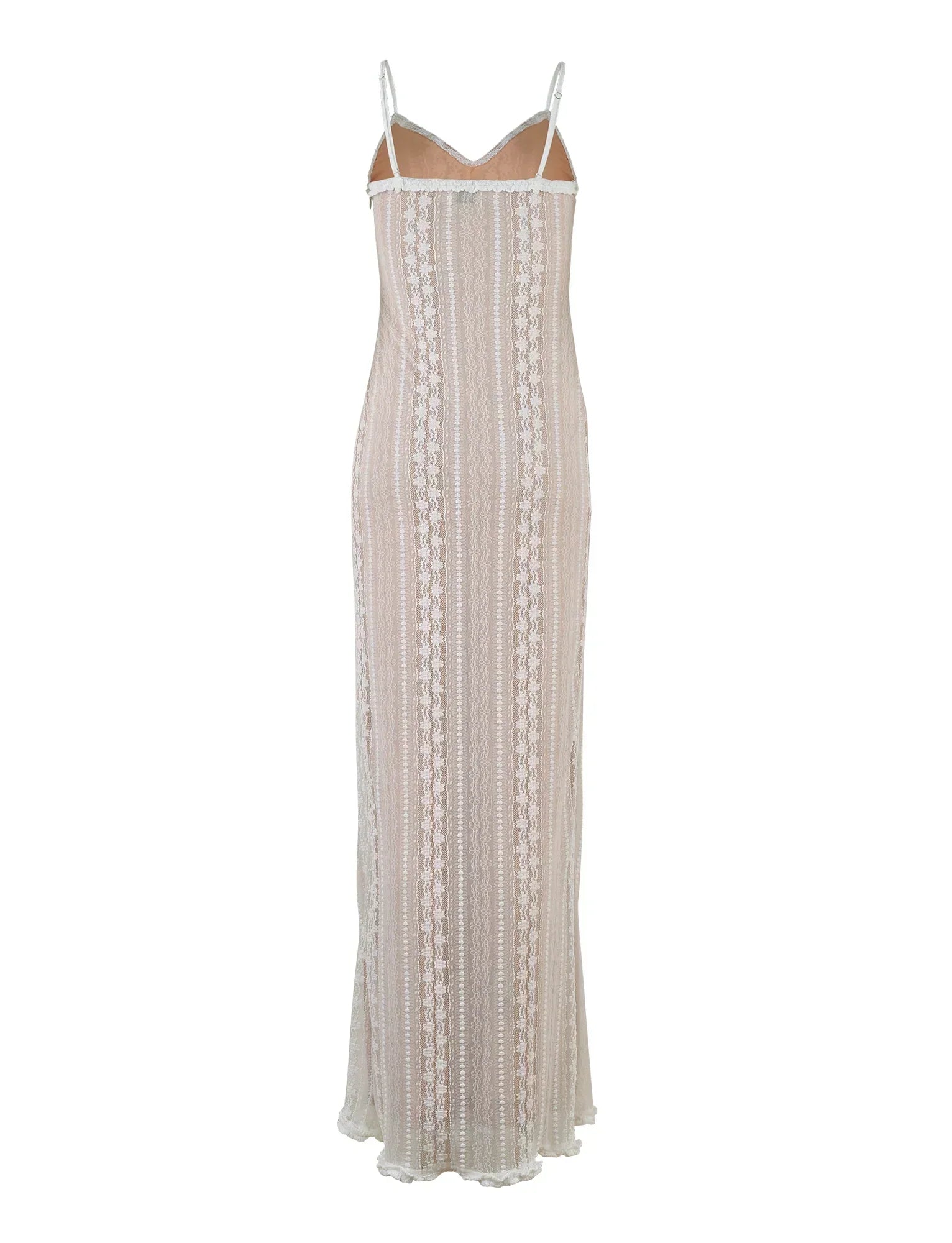Two piece white maxi dress