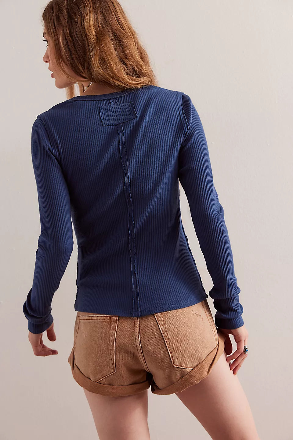 Round Neck Ribbed Cardigan