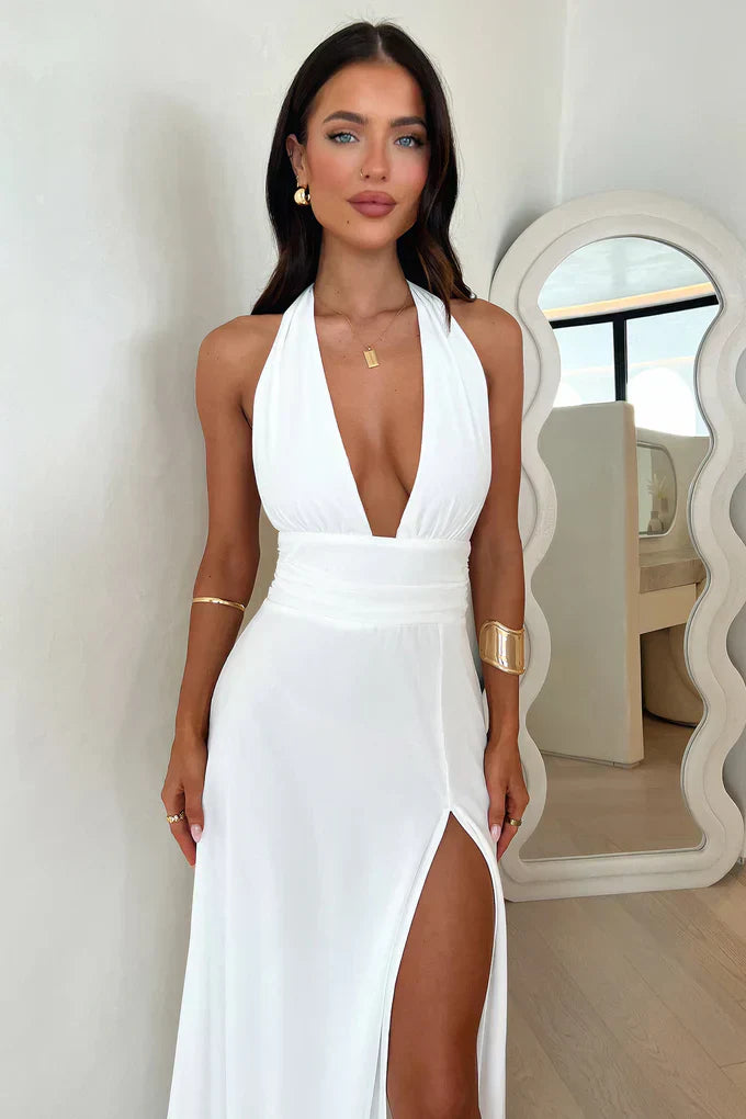 Backless Maxi dress with slit