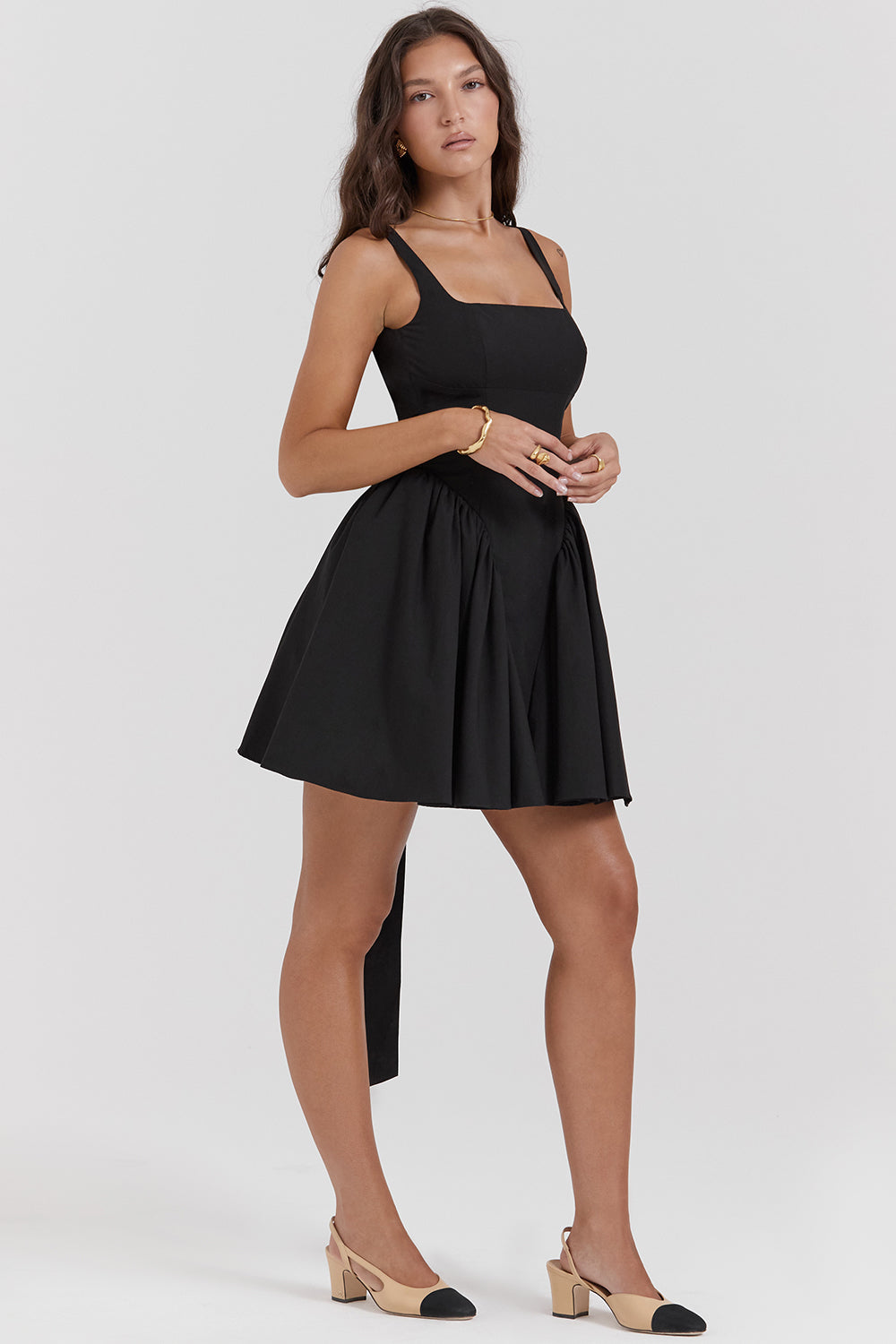 Mini dress with bow