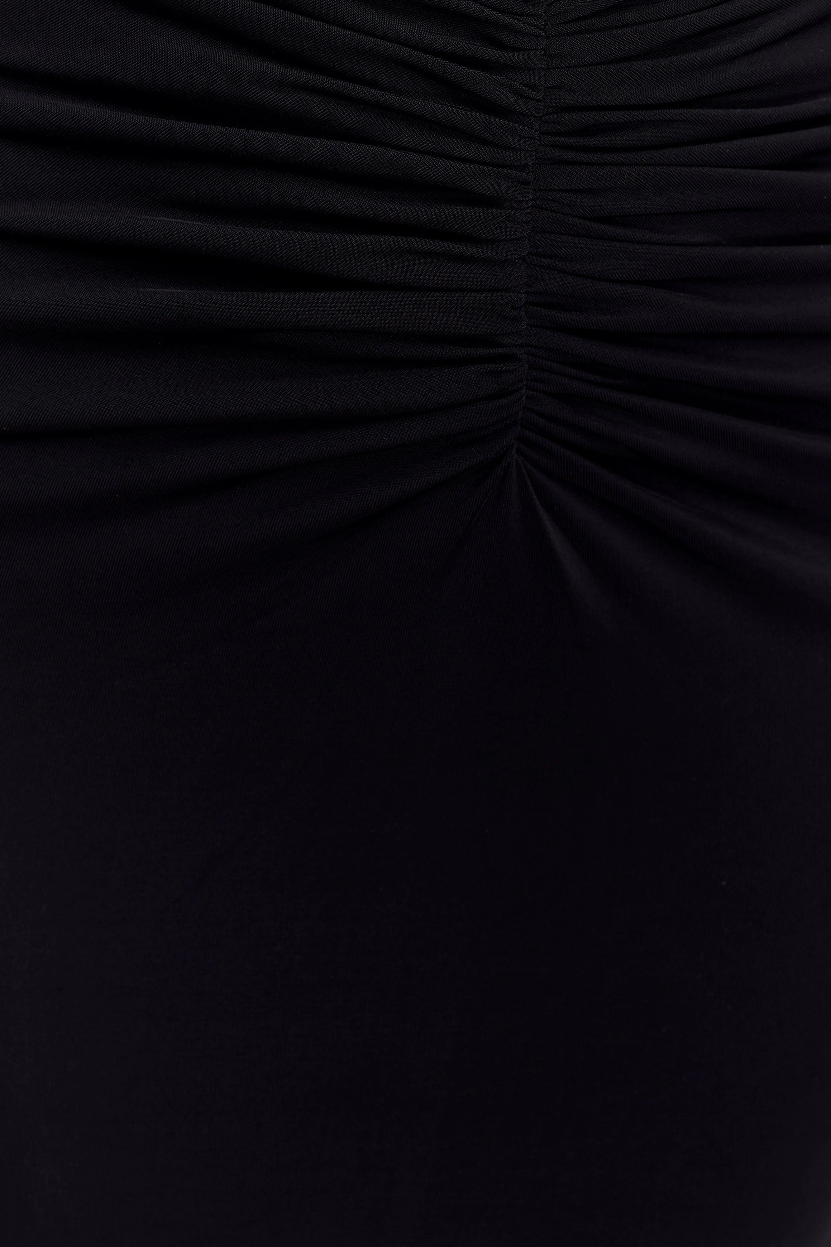 Slinky And Mesh Yellow Maxi Dress